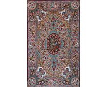 قالیچه کرک و ابریشم قم